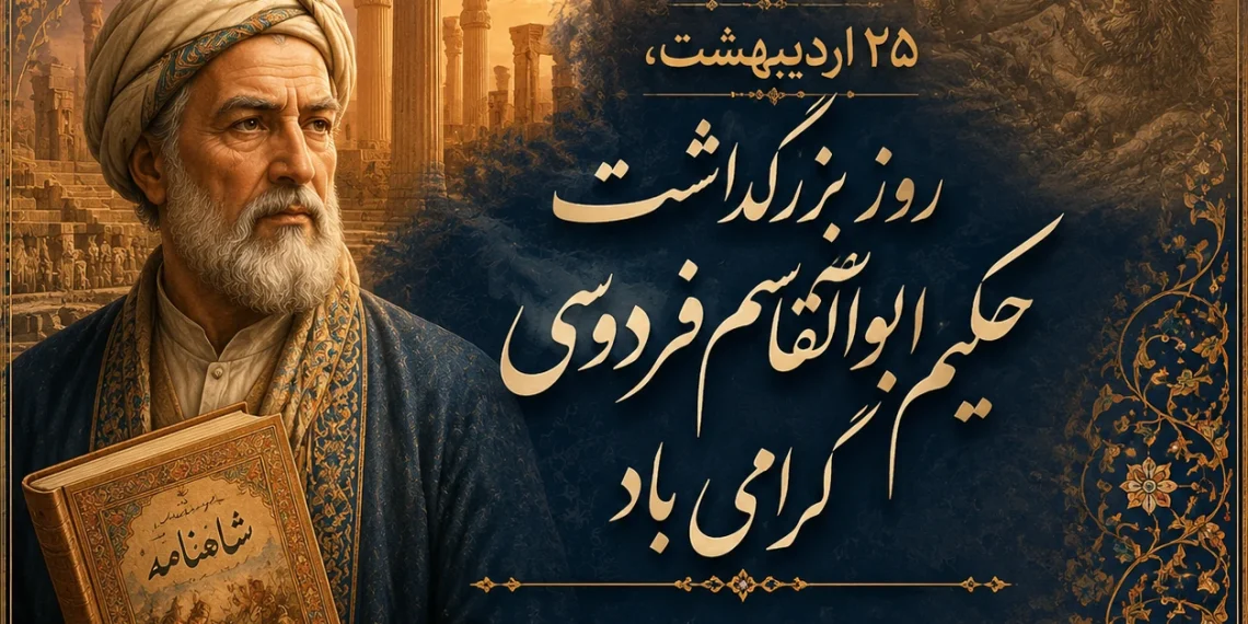 ۲۵ اردیبهشت، روز بزرگداشت حکیم ابوالقاسم فردوسی گرامی باد